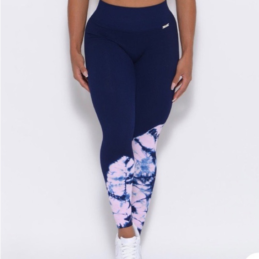 Navy/pink Dip Dye Seamless Leggings